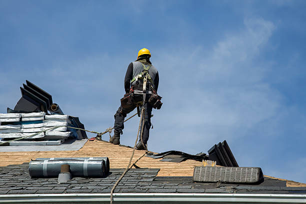 Professional Gutter Installation technician working in Avonmore, PA